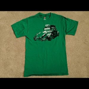 Green Vintage Unisex VW Bug T-shirt Size S